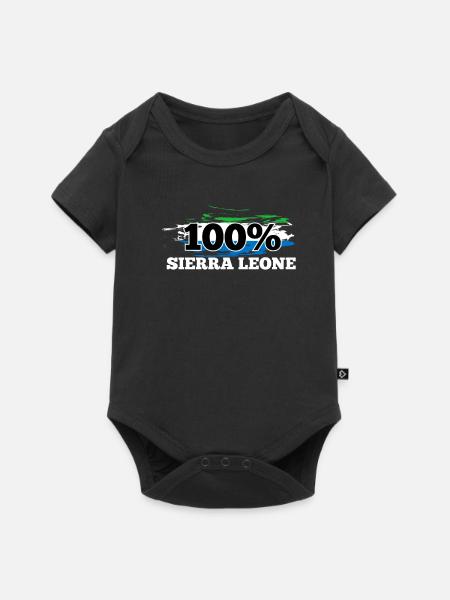 Sierra Leone - Baby Premium Kurzarmbody - Schwarz
