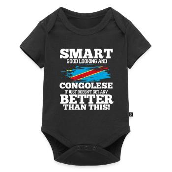 Congo - Baby Premium short-sleeve bodysuit - black - Front