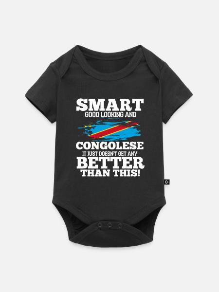 Kongo - Baby Premium Kurzarmbody - Schwarz
