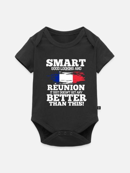 Reunion - Baby Premium Kurzarmbody - Schwarz