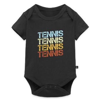Tennis Rétro - Body à manches courtes Premium Bébé - noir - Devant