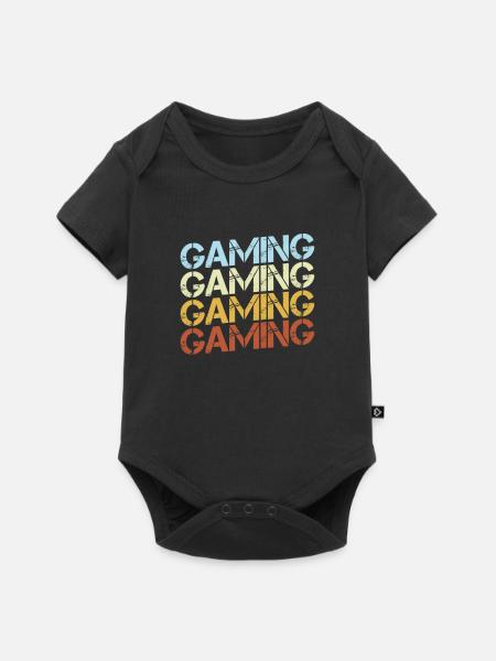 Gaming retro - Baby Premium Kurzarmbody - Schwarz
