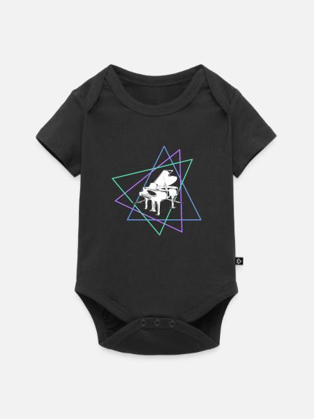 Klavier - Baby Premium Kurzarmbody - Schwarz