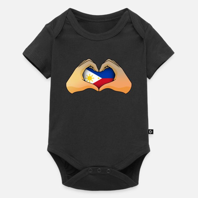 Philippinen - Baby Premium Kurzarmbody - Schwarz