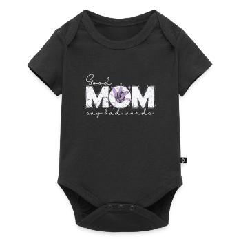 Bonne maman dit de mauvais mots Maman Fête des mères - Body à manches courtes Premium Bébé - noir - Devant