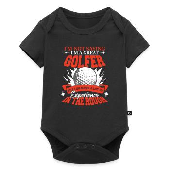 Je suis un grand golfeur - Body à manches courtes Premium Bébé - noir - Devant
