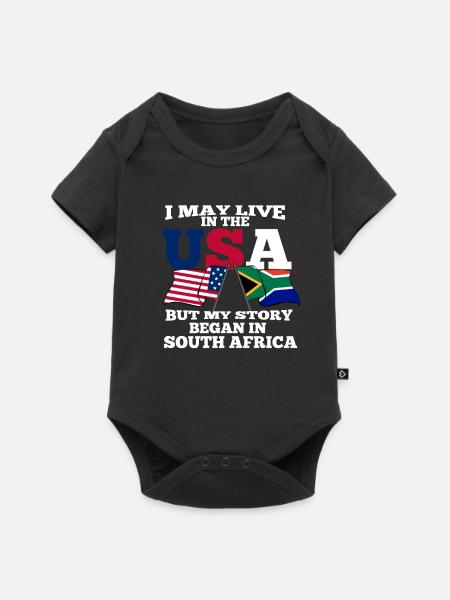 Südafrika - Baby Premium Kurzarmbody - Schwarz