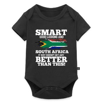 Afrique du Sud - Body à manches courtes Premium Bébé - noir - Devant