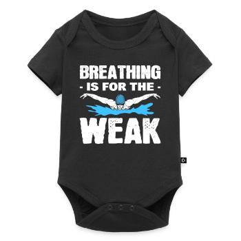 Breathing Is For The Weak Rettungsschwimmer - Baby Premium Kurzarmbody - Schwarz - Vorne