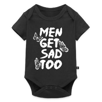 Vintage Men get sad too - Baby Premium short-sleeve bodysuit - black - Front