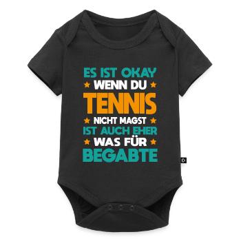Tennis Für Begabte Tennisspieler Tennismatch - Baby Premium Kurzarmbody - Schwarz - Vorne