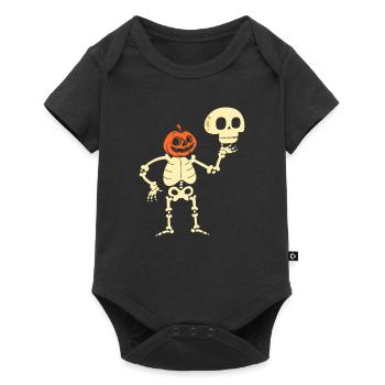 Funny Skeleton Halloween Costume - Baby Premium short-sleeve bodysuit - black - Front