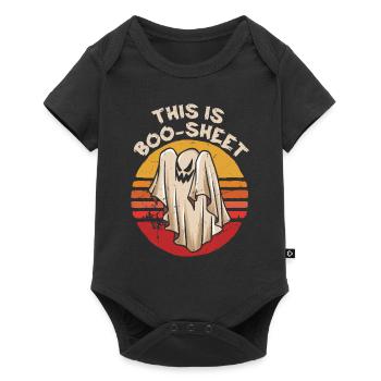 This is Boo-sheet Halloween Outfit Boo-sheet Tees - Baby Premium short-sleeve bodysuit - black - Front