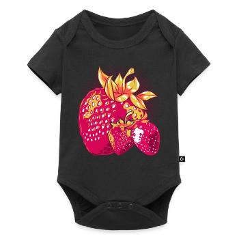 Fruits rouges Fruits d’été Fruit Cadeau Fraise - Body à manches courtes Premium Bébé - noir - Devant