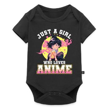 Just a girl who loves Anime - Baby Premium short-sleeve bodysuit - black - Front