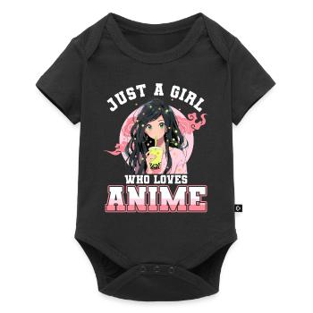 Just a girl who loves Anime - Baby Premium short-sleeve bodysuit - black - Front