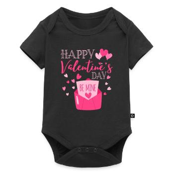 Bonne Saint-Valentin Soyez à moi Mignons Hearts V-Day - Body à manches courtes Premium Bébé - noir - Devant