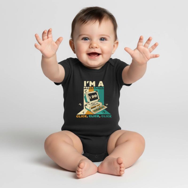 I'm A Programmer Click Software Engineer Coder Baby Premium short-sleeve bodysuit