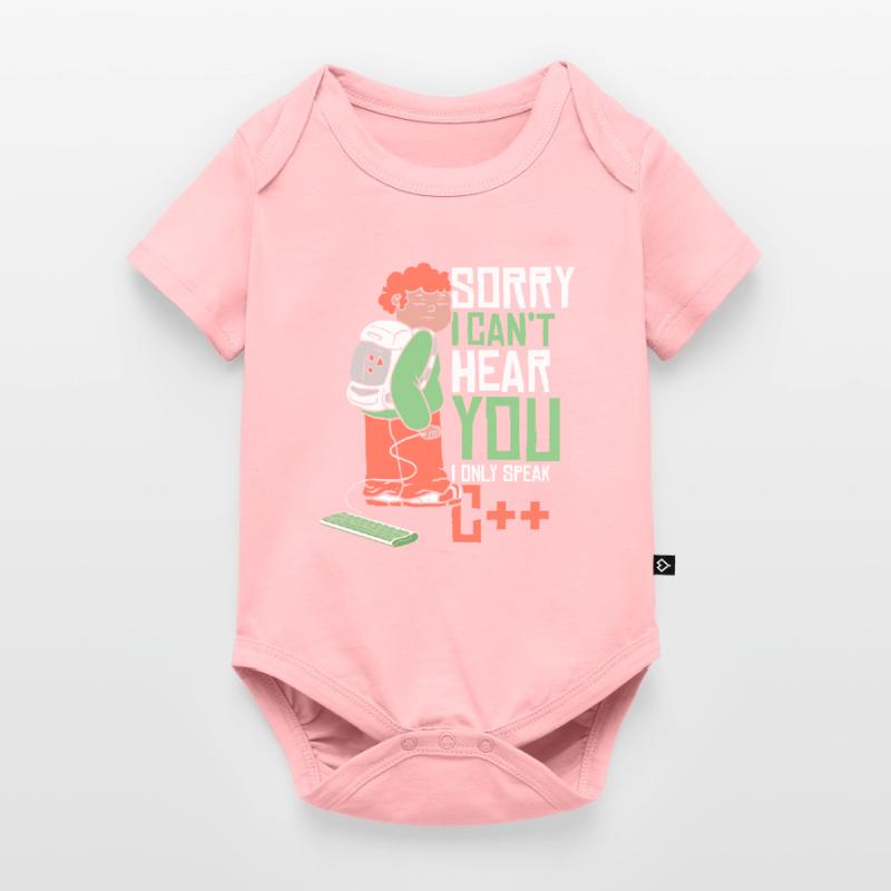 Can't Hear You Only Speak C++ Developer Coder Baby Premium Kurzarmbody