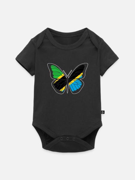 Tansania - Baby Premium Kurzarmbody - Schwarz