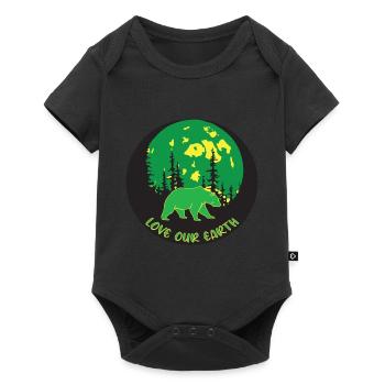 Aimez notre terre - Body à manches courtes Premium Bébé - noir - Devant