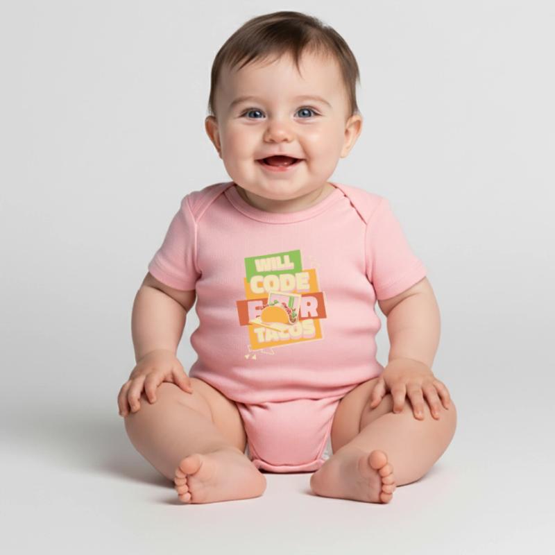 Will Code pour Tacos Développeur Codeur Programmeur Body à manches courtes Premium Bébé