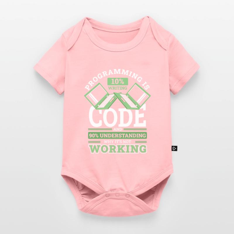 Programming 10% Writing 90% Not Working Coder Baby Premium short-sleeve bodysuit
