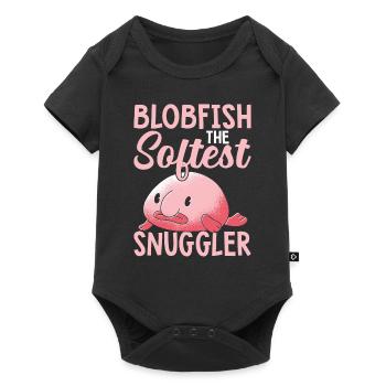 Blobfish Softest Snuggler Blobfishes Owner Lover - Baby Premium Kurzarmbody - Schwarz - Vorne