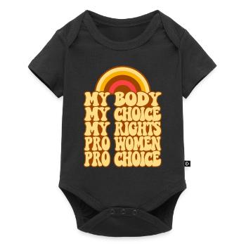 Féministe Mon corps Mon choix Mon - Body à manches courtes Premium Bébé - noir - Devant
