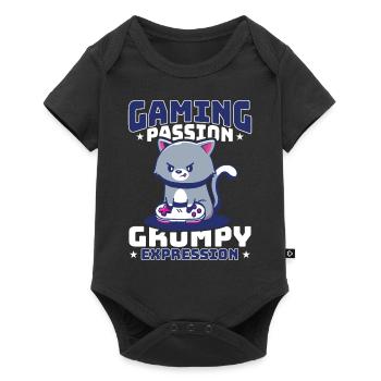 Jeux, Jeux d’argent, Jeux vidéo, Gamer - Body à manches courtes Premium Bébé - noir - Devant