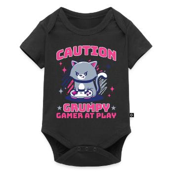 Jeux, Jeux d’argent, Jeux vidéo, Gamer - Body à manches courtes Premium Bébé - noir - Devant