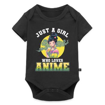 Just a girl who loves Anime - Baby Premium short-sleeve bodysuit - black - Front