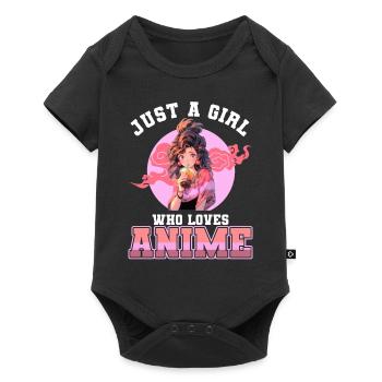 Just a girl who loves Anime - Baby Premium short-sleeve bodysuit - black - Front