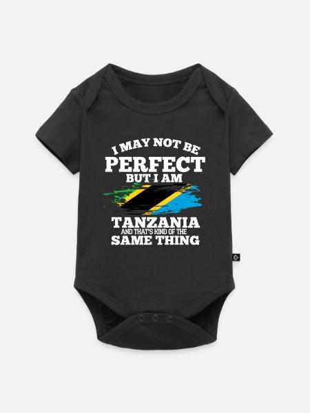 Tansania - Baby Premium Kurzarmbody - Schwarz
