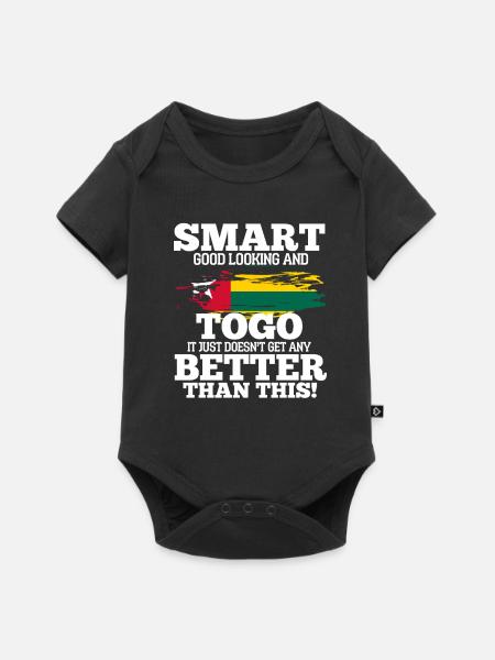 Togo - Baby Premium Kurzarmbody - Schwarz