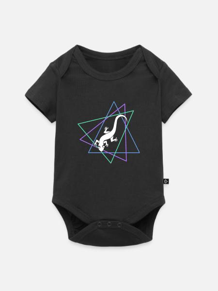 Eidechse - Baby Premium Kurzarmbody - Schwarz
