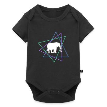 Elephant - Baby Premium short-sleeve bodysuit - black - Front