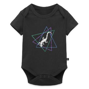 Eidechse - Baby Premium Kurzarmbody - Schwarz - Vorne