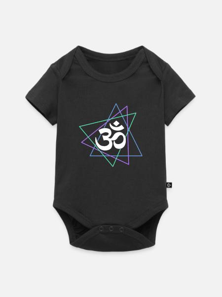 Meditation - Baby Premium Kurzarmbody - Schwarz