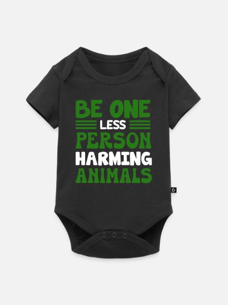 Vegan Veganismus - Baby Premium Kurzarmbody - Schwarz