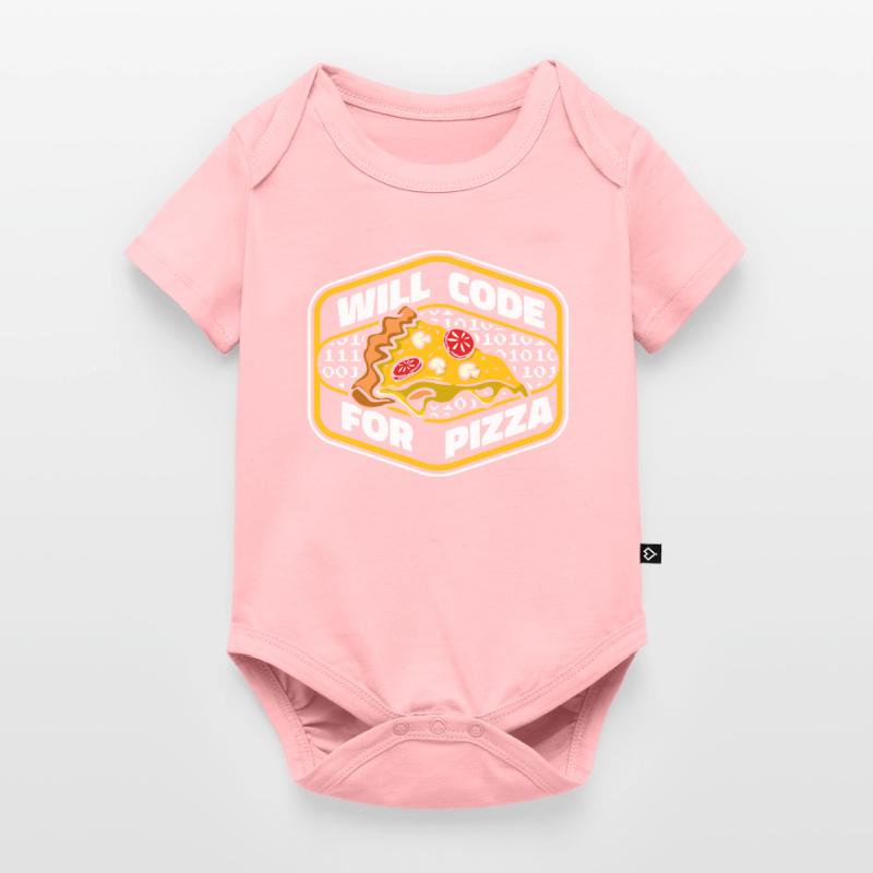 Will Code For Pizza Developer Coder Programmer Body à manches courtes Premium Bébé