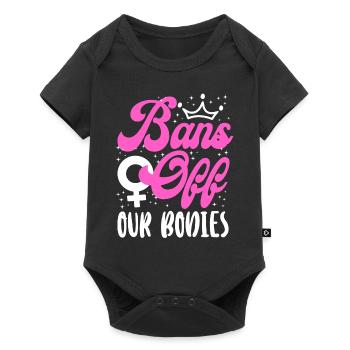 Les féministes bannissent nos corps - Body à manches courtes Premium Bébé - noir - Devant