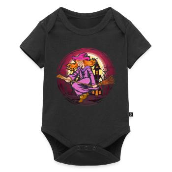 Full Moon Halloween Costume Gift Creepy Witch - Baby Premium short-sleeve bodysuit - black - Front
