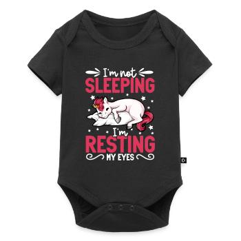 I Don't Sleep - Unicorn - Baby Premium short-sleeve bodysuit - black - Front