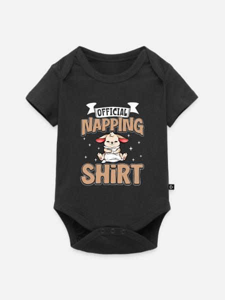 Offizielles Schlafshirt Hase - Baby Premium Kurzarmbody - Schwarz