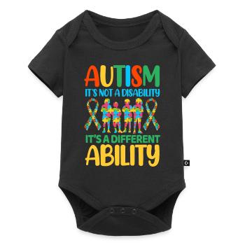 Autisme Autiste - Body à manches courtes Premium Bébé - noir - Devant