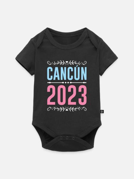 Cancun 2023 - Baby Premium Kurzarmbody - Schwarz