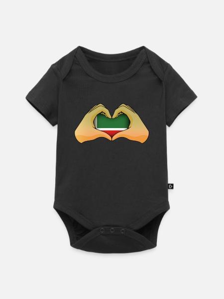Tschetschenien - Baby Premium Kurzarmbody - Schwarz