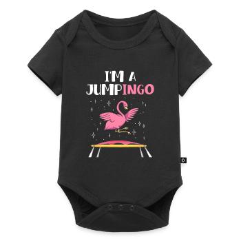 Jumpingo Flamingo Trampoline - Body à manches courtes Premium Bébé - noir - Devant