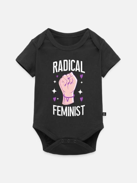 Feminist Radical Feminist - Baby Premium Kurzarmbody - Schwarz
